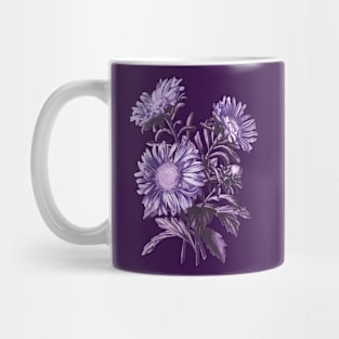 Artsy Purple Flowers Mug